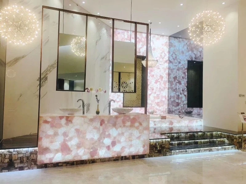 Natural Pink Quartz Bathroom Natural Pink Quartz Bathroom