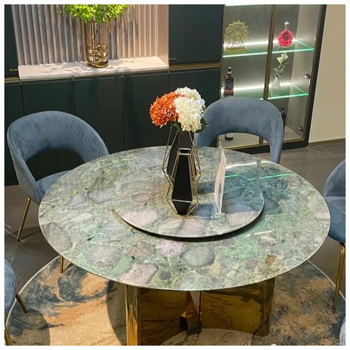 Palladium Smeraldo Quartzite Round Dining Tables Palladium Smeraldo Quartzite Round Dining Tables
