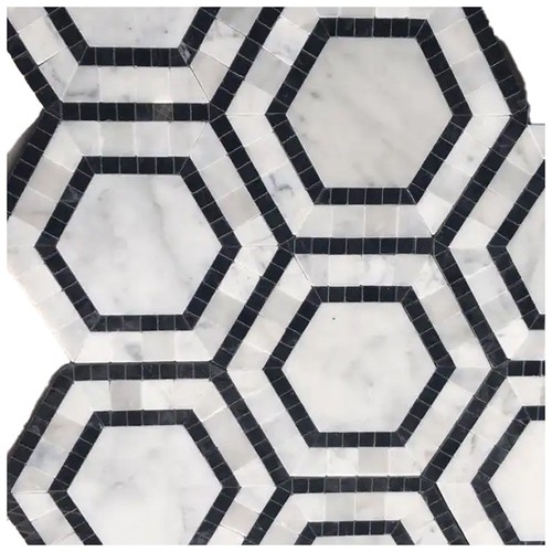 Marble Hex Mosaic Tile Marble Hex Mosaic Tile