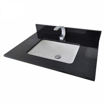 Černá křemenná toaletní deska do koupelny