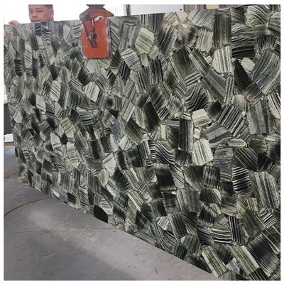 Zelená zebra jaspisová deska