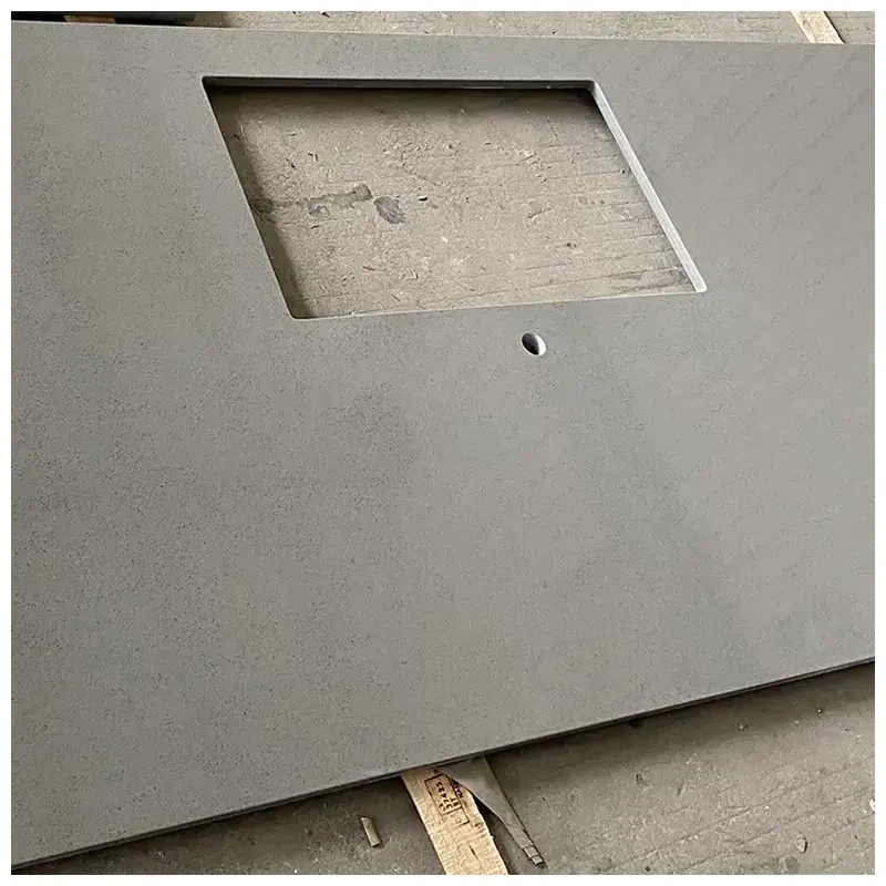 Pure Grey Quartz Kitchen Countertops and Worktops