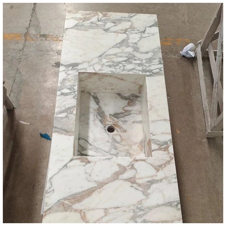 Calacatta Oro Marble Integrated Vanity Basin