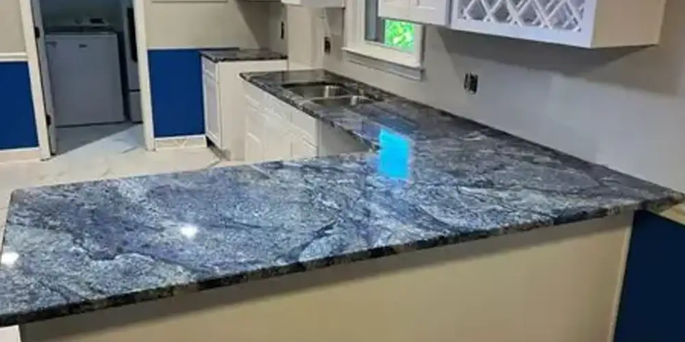 Blue Bahia Granite Kitchen Bench Countertops in Villas Blue Bahia Granite Kitchen Bench Countertops in Villas