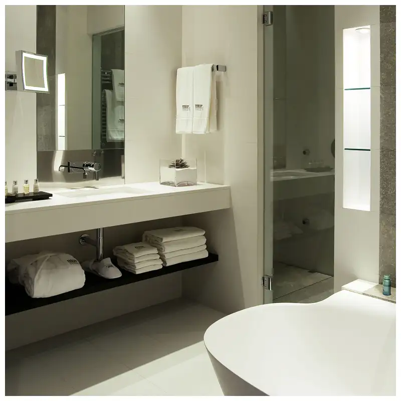 White Quartz Vanity Tops with Cabinets designs in Hotels White Quartz Vanity Tops with Cabinets designs in Hotels