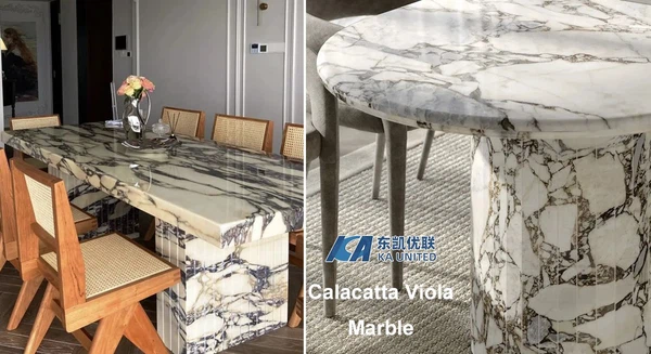 Calacatta Viola Marble Dining Tables-KA UNITED Calacatta Viola Marble Dining Tables-KA UNITED