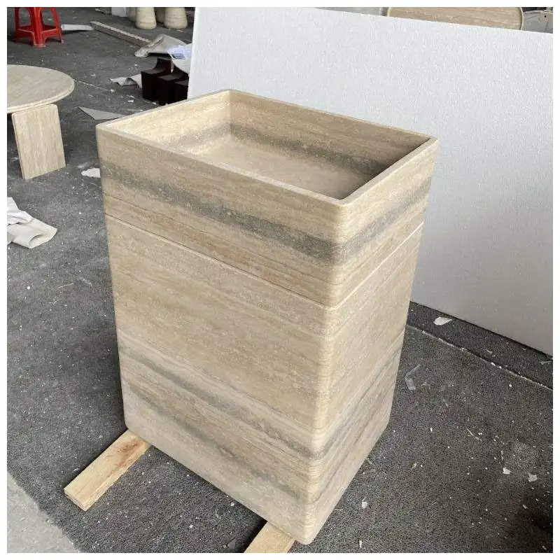 Roman Silver Grey Travertine Vanity Basins Roman Silver Grey Travertine Vanity Basins