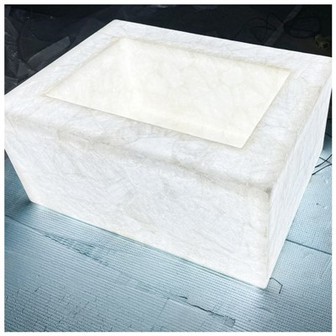 Semi Precious White Quartz umyvadla